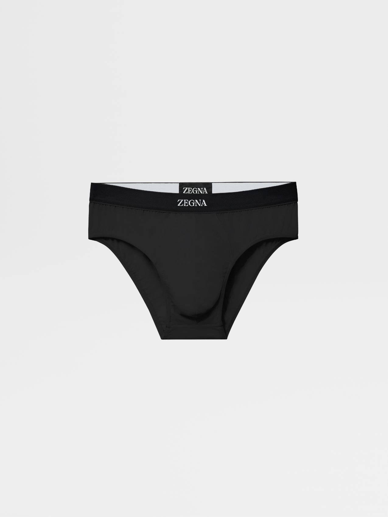 Black Stretch Cotton Midi Brief